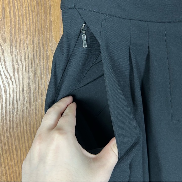 Lululemon Black Essential High Rise Trouser Pants Tapered Leg - Picture 5 of 8